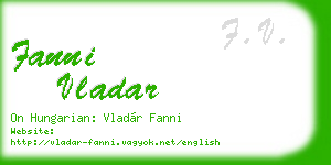 fanni vladar business card